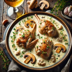 Braised Rabbit in White Wine Sauce